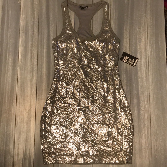 Express Racerback Sequins Dress - Picture 1 of 6